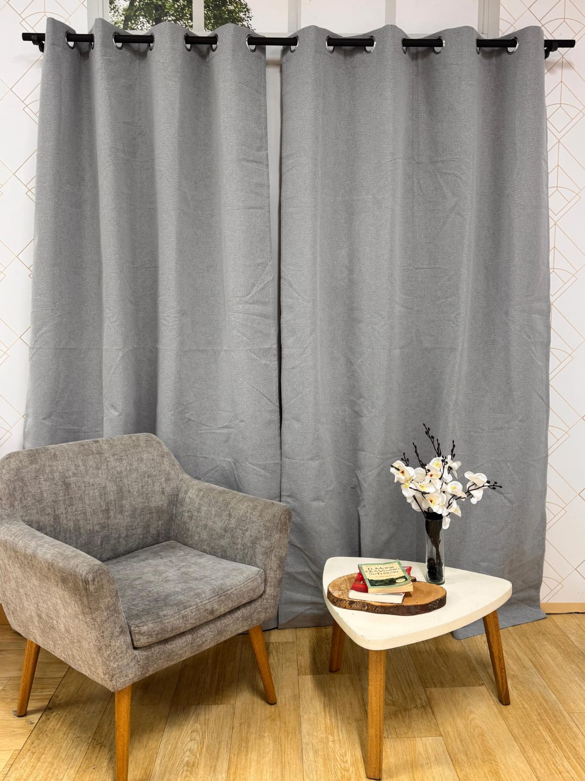 Cortinas 100% Black Out Anti Luz GRIS PARDO (Sin PVC)