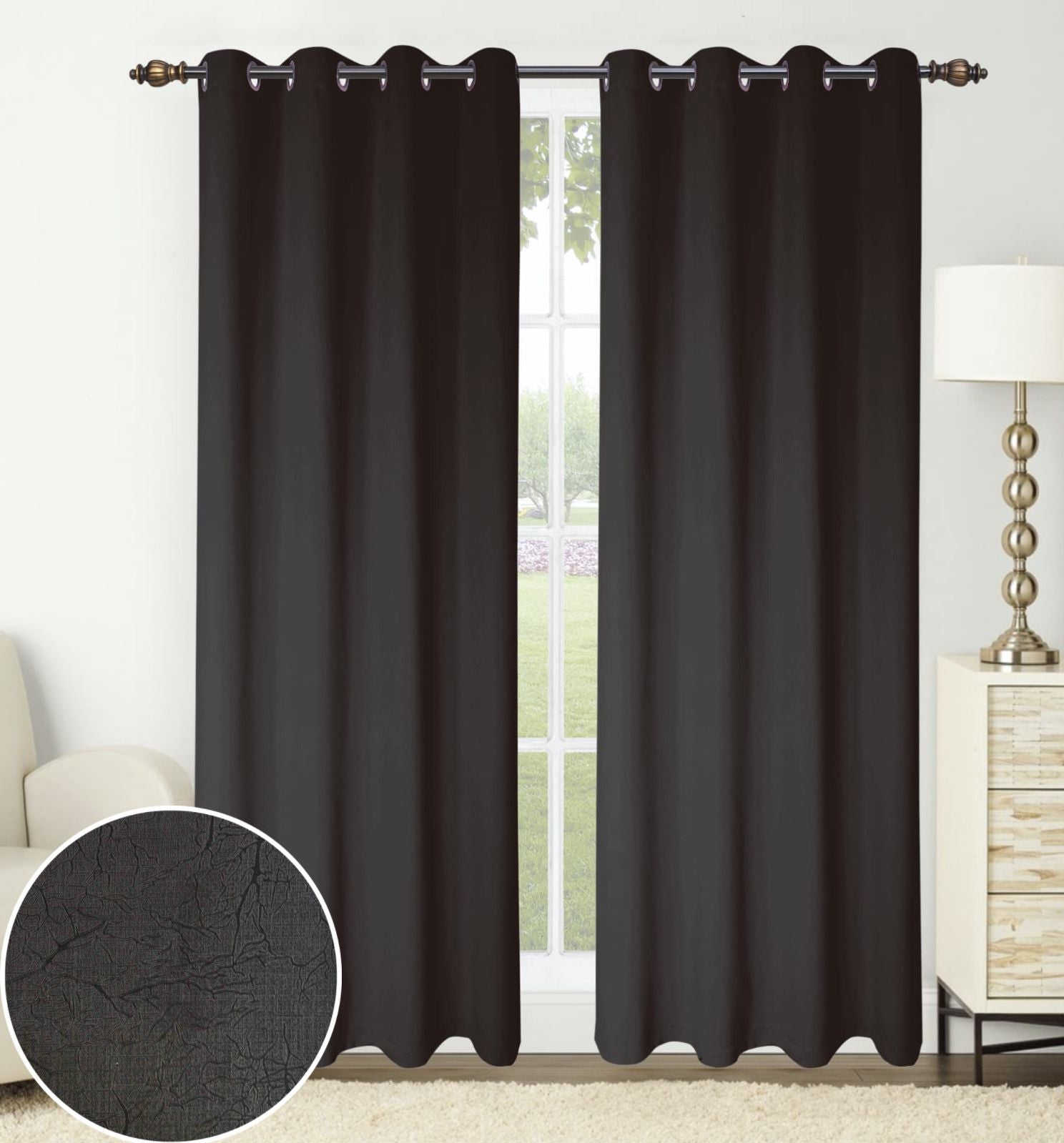 LAEWIN - cortinas opacas black out para salon salón para dormitorio para la  sala de salon de