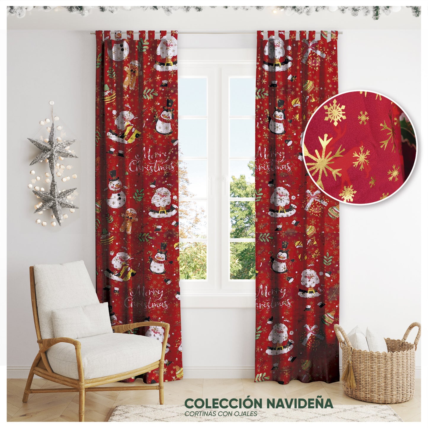 Cortina Navideña en Microfibra CORNAVMI0004