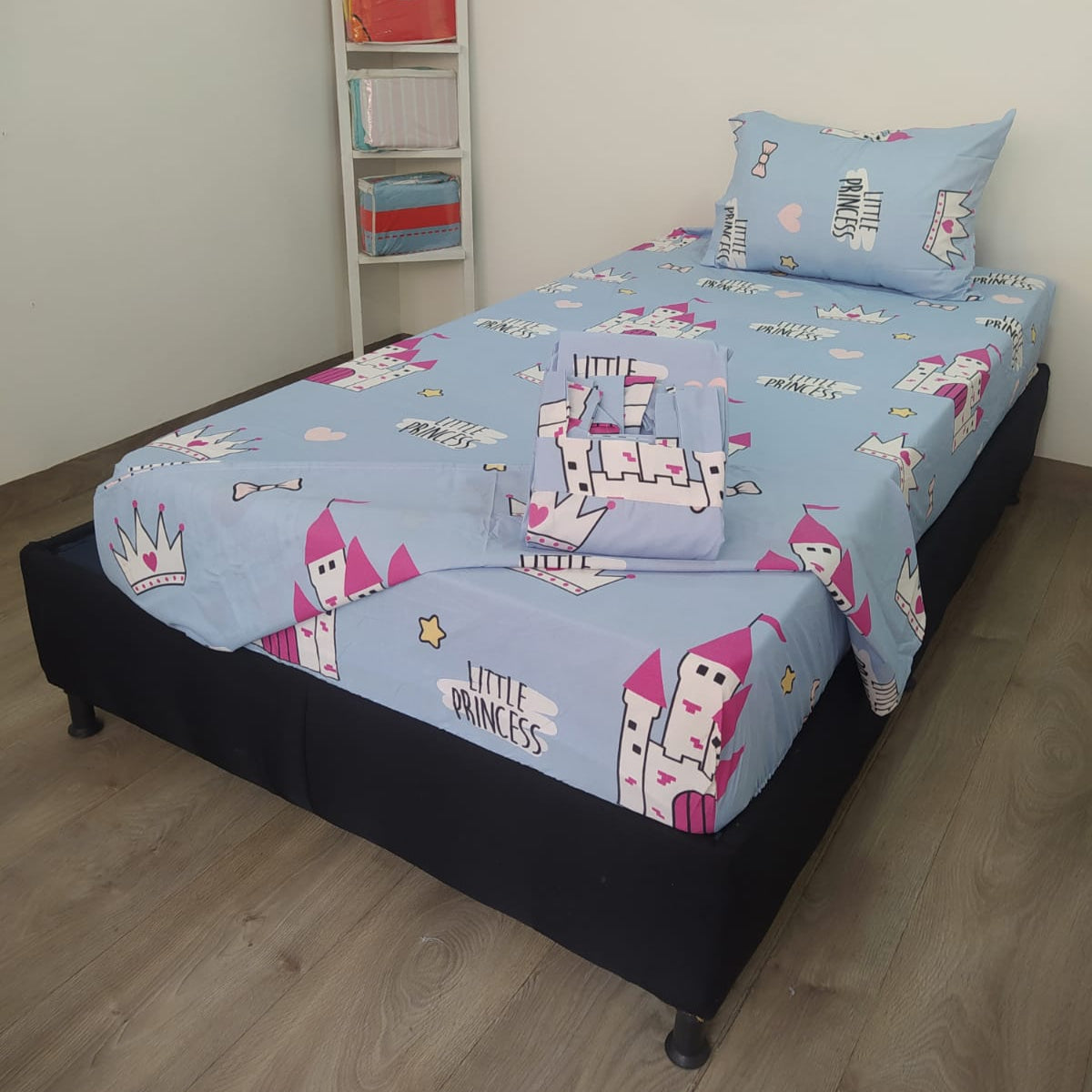 Combo de Sábanas con cortinas Cama sencilla 1.00 x 1.90 KITINF31