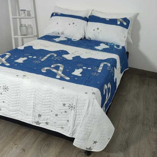 Colcha Password Doble Faz Navideño PASNAV03 Cama Doble (1.40x1.90)