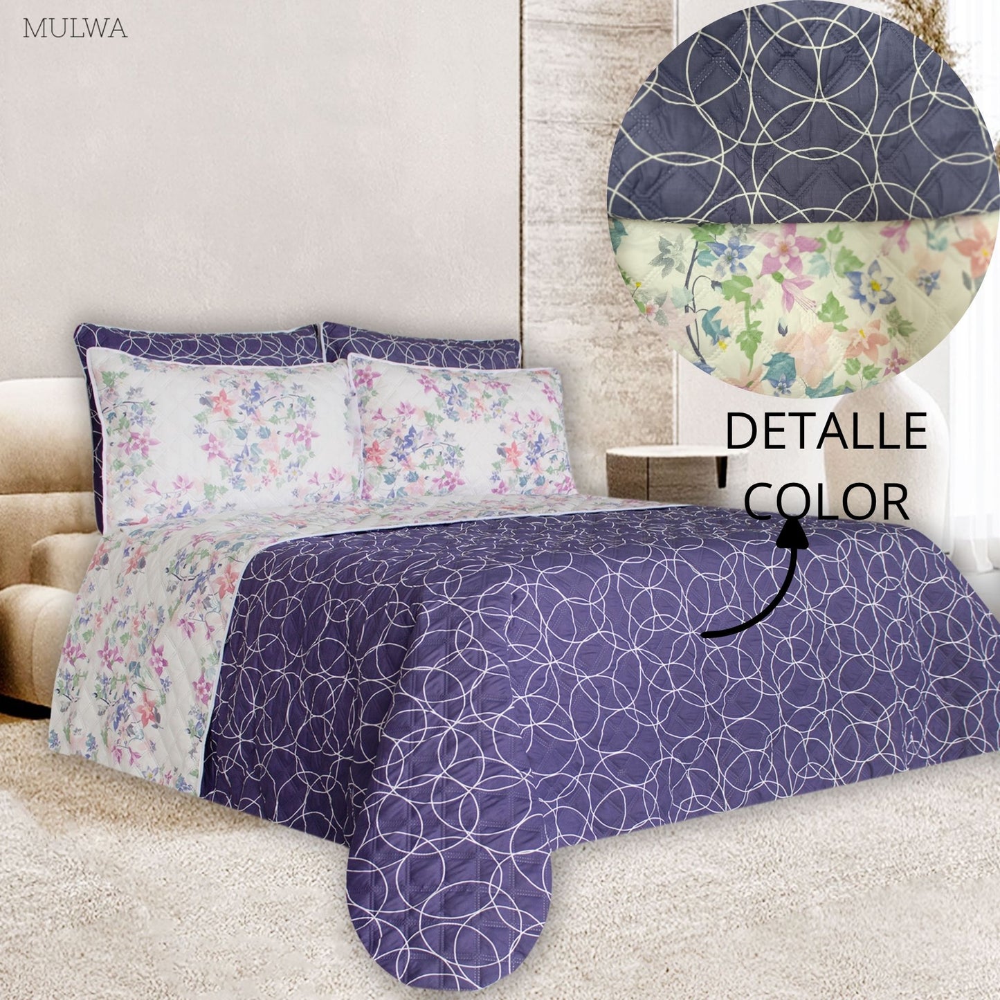 Colcha Termosellada Doble Faz Cama Doble (1.40 x 1.90) RAG698