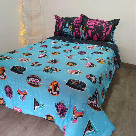 Acolchado Infantil Doble Faz SUALK72 Buzz Lightyear Comando Estelar CAMA DOBLE (1.40x1.90)