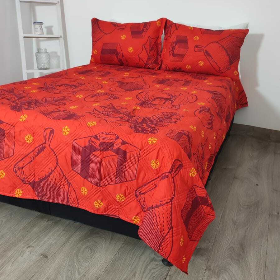 Colcha Termosellada Unifaz Navideña USNAV032