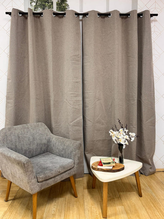 Cortinas 100% Black Out Anti Luz BEIGE (Sin PVC)
