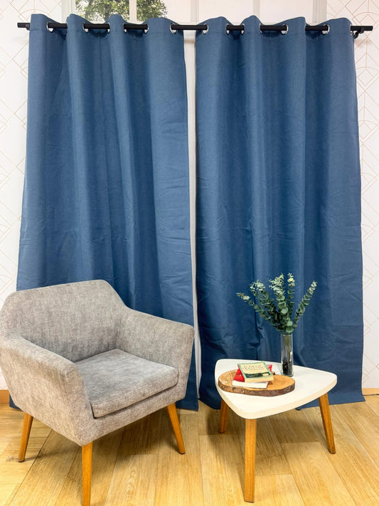 Cortinas 100% Black Out Anti Luz AZUL REY (Sin PVC)