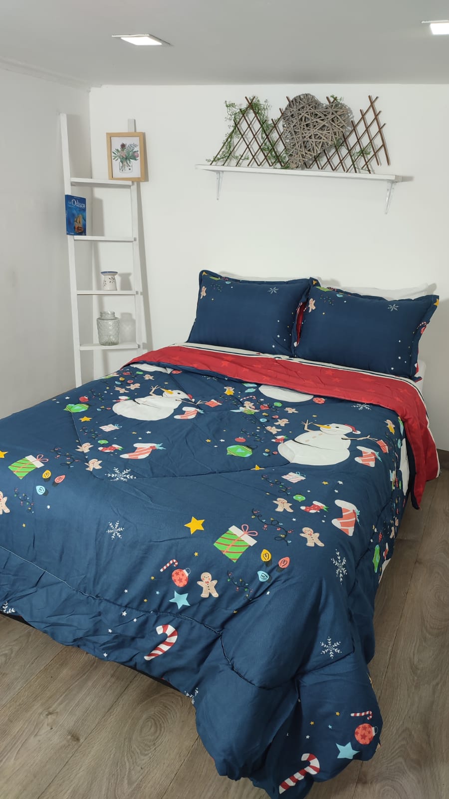 Acolchado Doble Faz  Navideño ACONAV001 Cama Doble