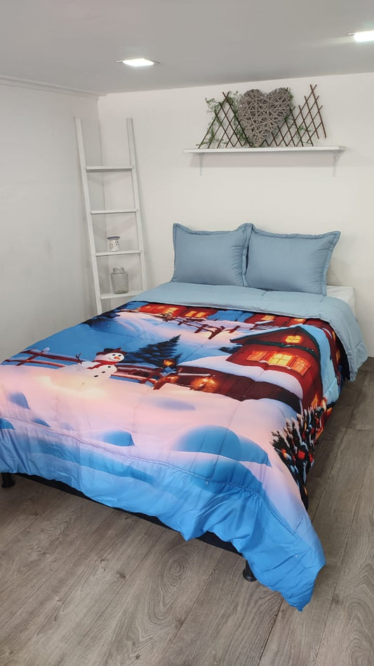 Acolchado Doble Faz  Navideño ACONAV008 Cama King