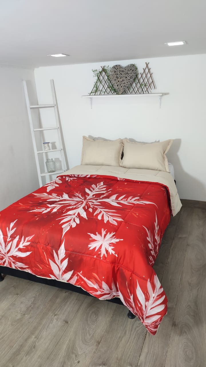 Acolchado Doble Faz  Navideño ACONAV009 Cama Queen (1.60 x1.90)