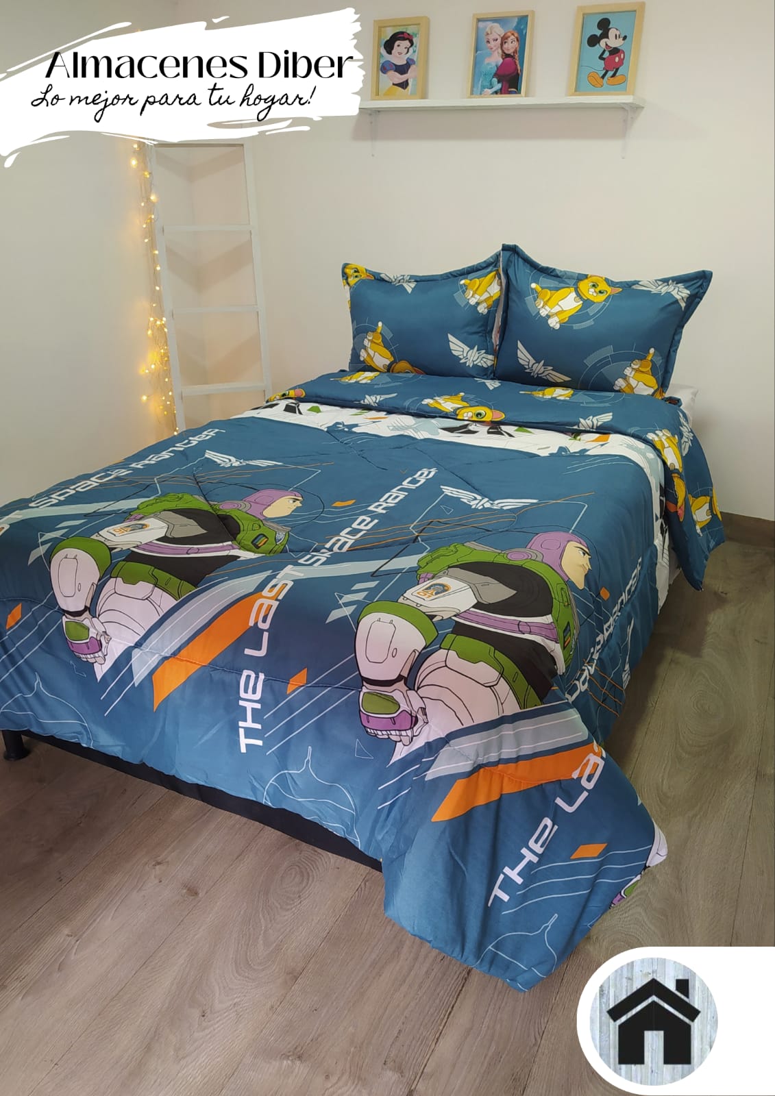 Acolchado Infantil Doble Faz SUALK71 Buzz Lightyear CAMA DOBLE (1.40x1.90)