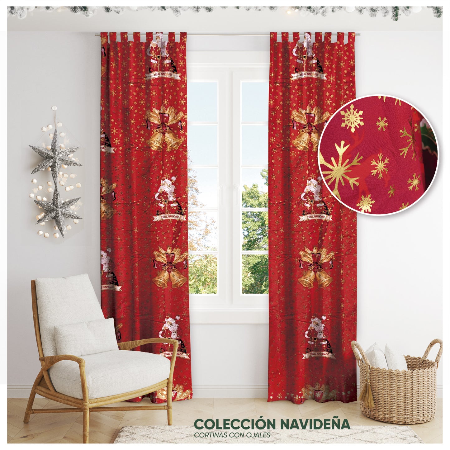 Cortina Navideña en Microfibra CORNAVMI0002