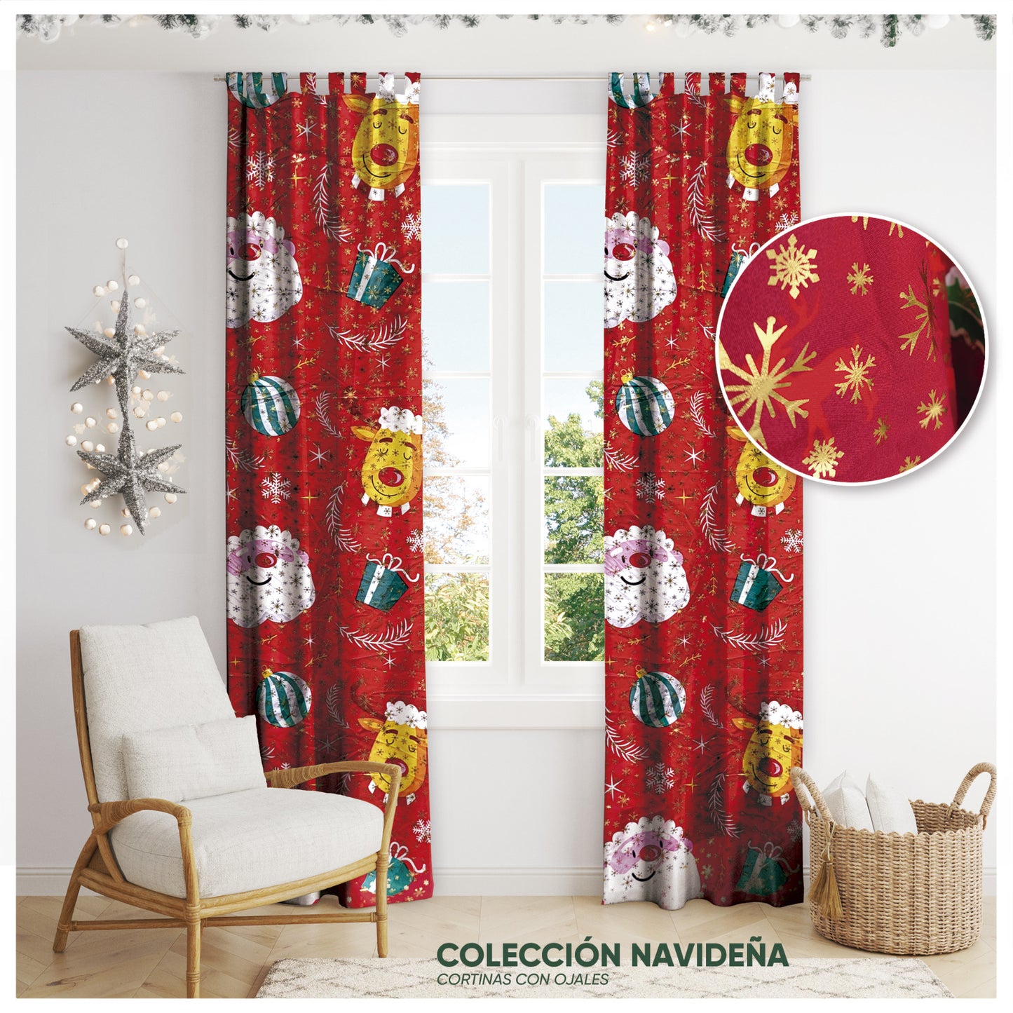 Cortina Navideña en Microfibra CORNAVMI0003