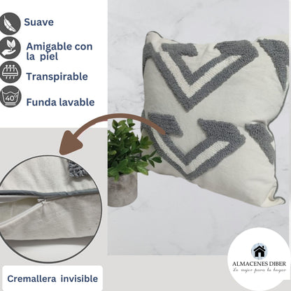 Forro de Cojín de Lona V Gris