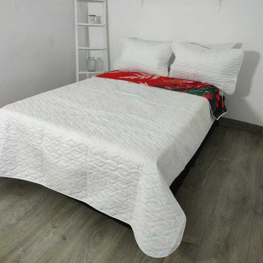 Colcha Termosellada Doble Faz  Navideño PASNAV05 Cama Doble (1.40x1.90)