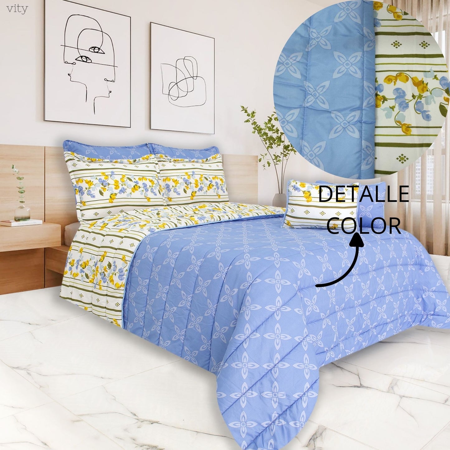 Edredón doble Faz Cama Sencilla (1.00 x 1.90) PRIM564