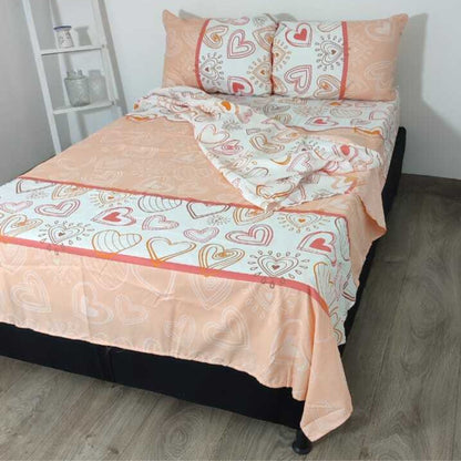 Juego de Sábanas cama doble (1.40 x 1.90) SABMF883