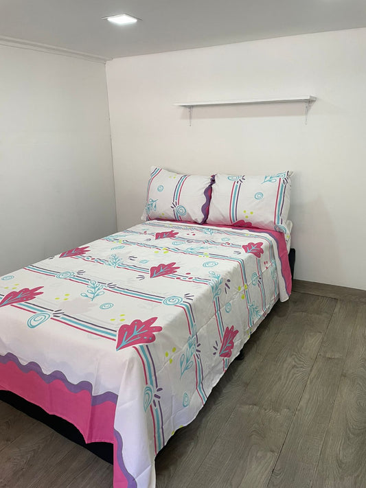 Juego de sabanas cama Queen  (1.60 x 1.90) SABMF945