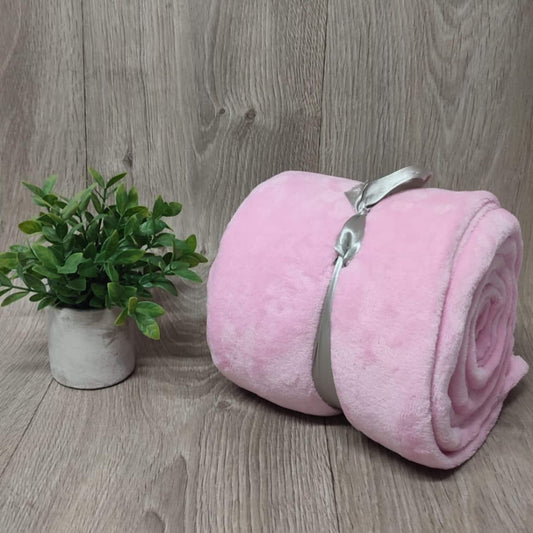 Cobija Flannel 1200 g Fondo Entero Rosado SF12009