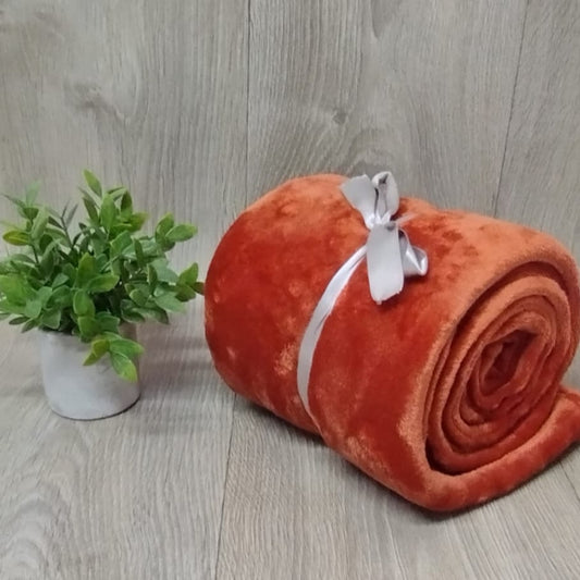 Cobija Flannel 1200 g Fondo Entero Terracota SF12011
