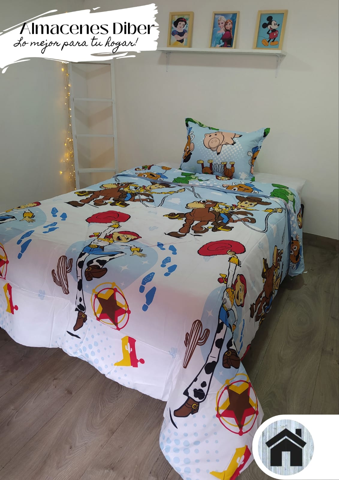 Acolchado Infantil Doble Faz SUALK60 Toy Story CAMA SENCILLA (1.00X1.90)