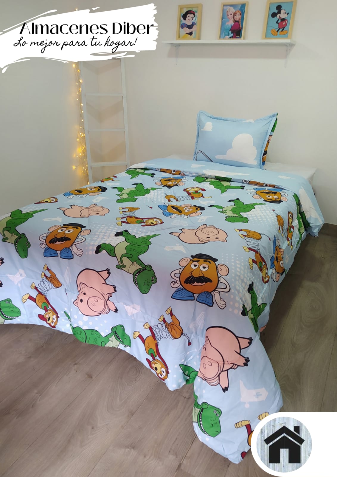 Acolchado Infantil Doble Faz SUALK60 Toy Story CAMA SENCILLA (1.00X1.90)