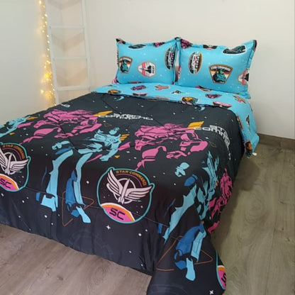 Acolchado Infantil Doble Faz SUALK72 Buzz Lightyear Comando Estelar CAMA DOBLE (1.40x1.90)