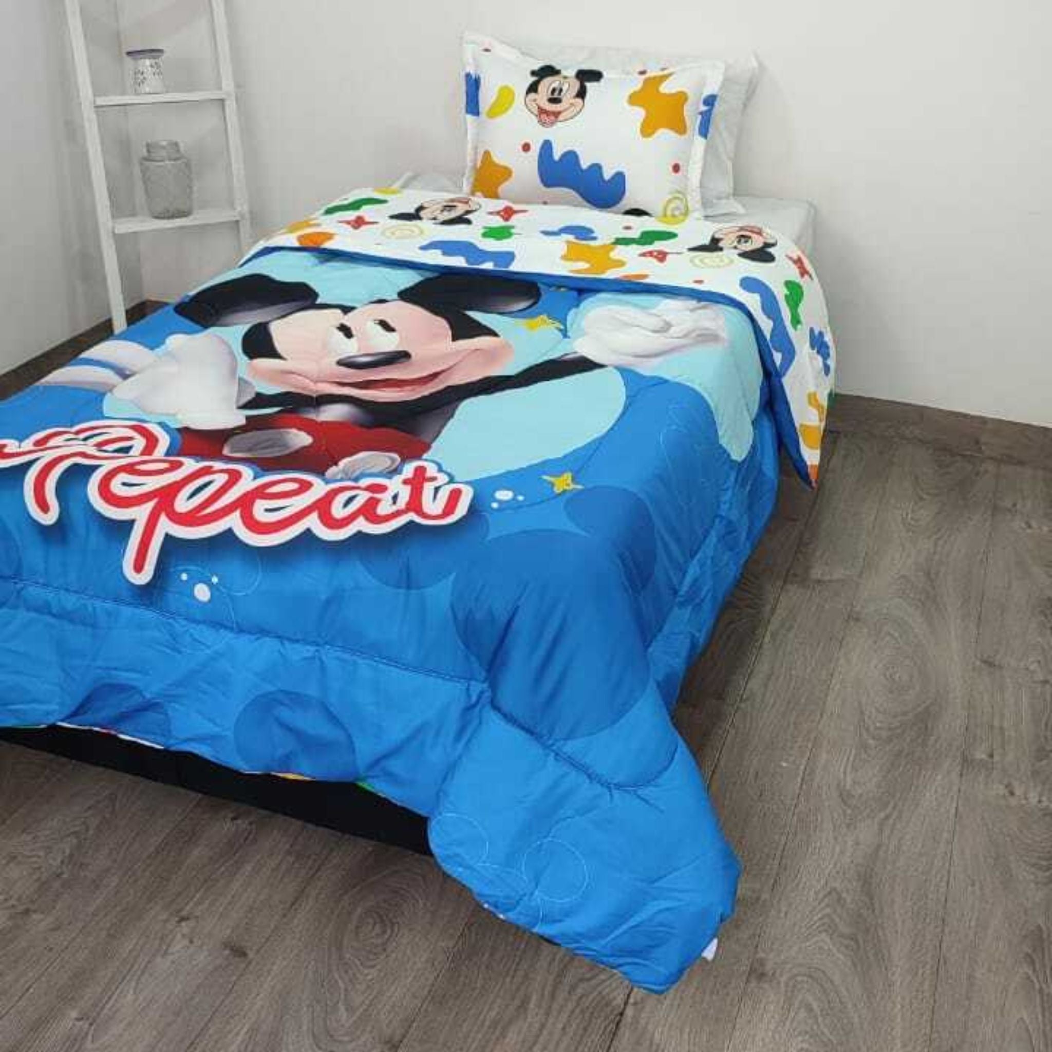 Acolchado Infantil Doble Faz SUALK87 Mickey CAMA SENCILLA (1.00x1.90)