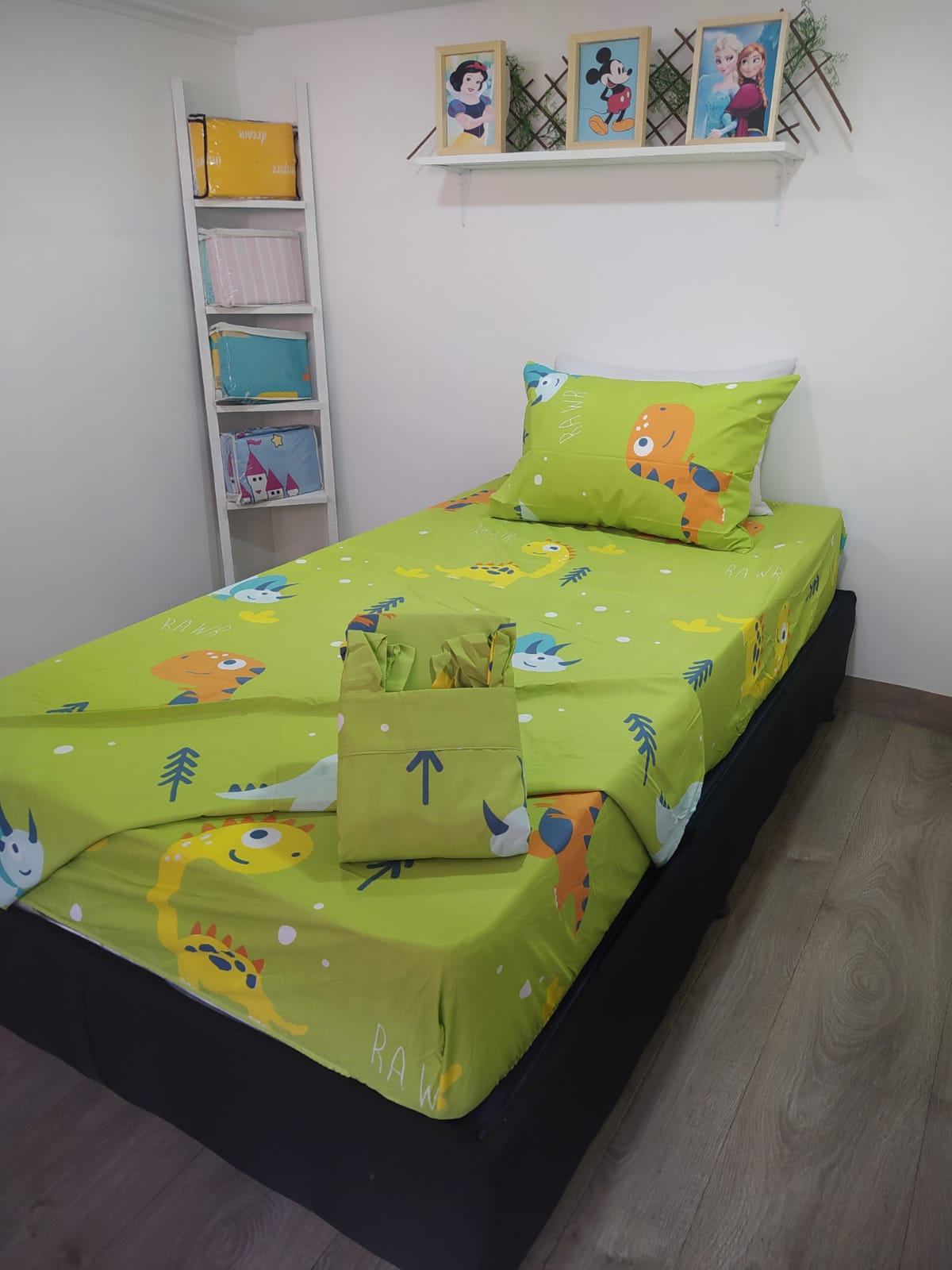 Combo de Sábanas con cortinas Cama sencilla 1.00 x 1.90 KITINF16