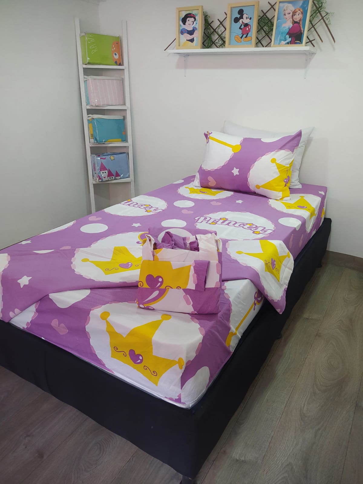 Combo de Sábanas con cortinas Cama sencilla 1.00 x 1.90 KITINF20